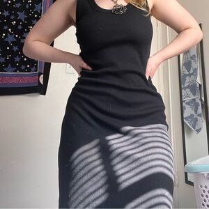 Black tank maxi dress